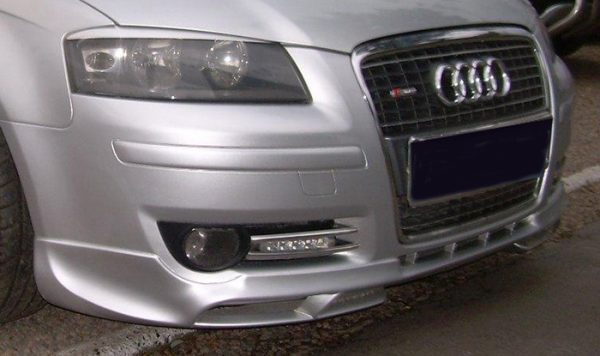 Audi A3 8P 2003-2012m. – Spoileris po priekiniu bamperiu, style ABT, modeliui 2005-2008m.
