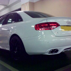 Audi A4 B8 2008-2015m. - Galinio bamperio difuzorius, style ABT. 2008-2011m.